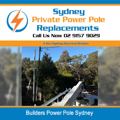 Builders power pole installed for residential construction and building sites in Sydney