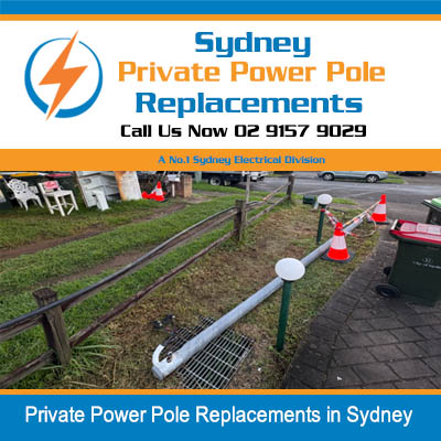 Private power pole replacement services in Sydney with site preparation and safety measures